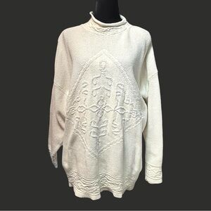 Vintage Hunt Club Women’s Cream Mock Neck Sweater